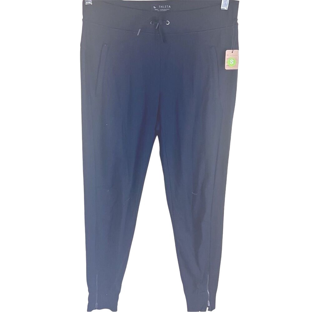 Athleta Mid Town Ankle Women's Jogger Pants Size Small Tall Black‎ Activewear